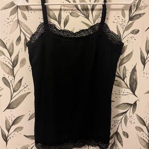 Anne Taylor Black Lace Trim Cami